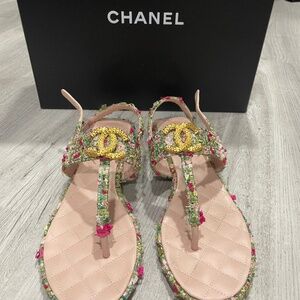 Tweed Chanel sandals